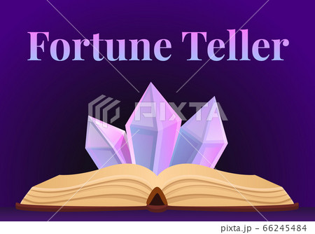 Fortune teller concept banner, cartoon style 66245484