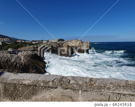 Beautiful scenery Port of city of Castro Urdiales, Cantabria, Spain. Europe Beautiful scenery Port of city of Castro Urdiales, Cantabria, Spain. Europe 66245618