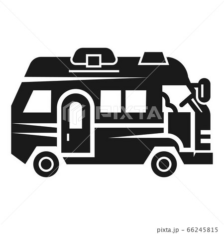 Vacation Motorhome Icon Simple Styleのイラスト素材
