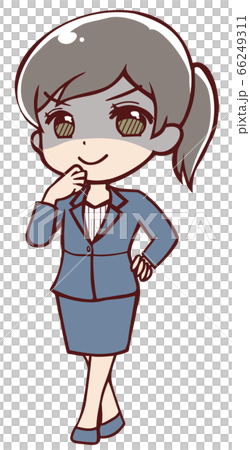 An anime-like female office worker who is wicked 66249311