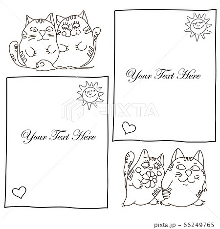 Vector drawing cats on a white background 66249765