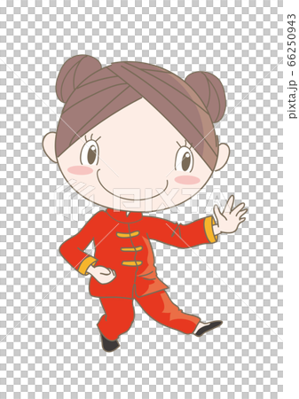 太極拳・ポーズをとる女性 太極拳・ポーズをとる女性 66250943