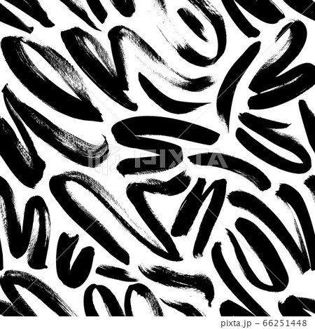Wavy and swirled brush strokes seamless pattern.  66251448