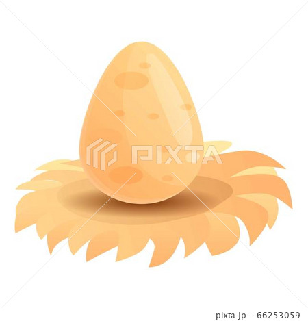 Big ostrich egg icon, cartoon style 66253059