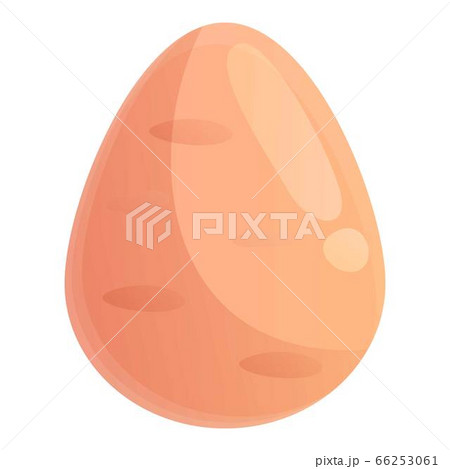 Farm ostrich egg icon, cartoon style 66253061