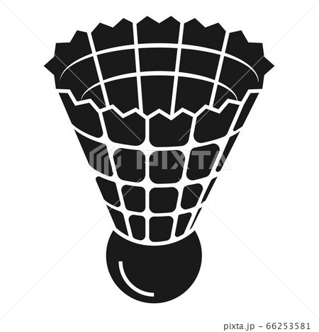 Plastic shuttlecock icon, simple style 66253581