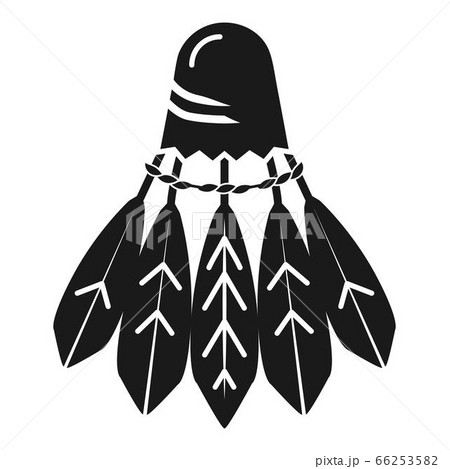 Shuttlecock icon, simple style 66253582