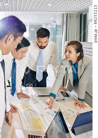 Business meeting during economic crisis Business meeting during economic crisis 66255215