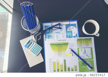 Excel stat spreadsheet business analytics graph 66255417
