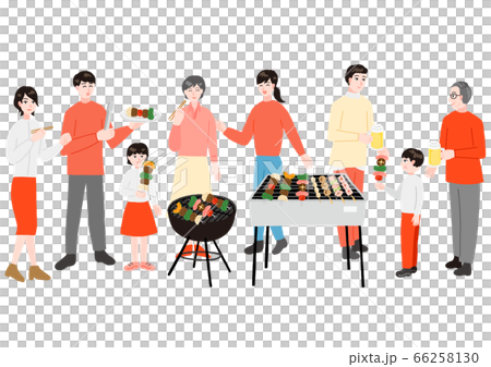 Large family having a barbecue Mid-Autumn Festival Large family having a barbecue Mid-Autumn Festival 66258130