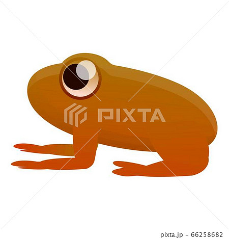 Red frog icon, cartoon style 66258682
