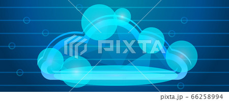 Data cloud concept banner, cartoon style 66258994