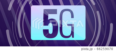 5g technology concept banner, cartoon style 66259070