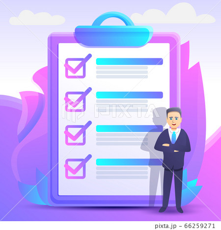 Checklist concept background, cartoon style Checklist concept background, cartoon style 66259271