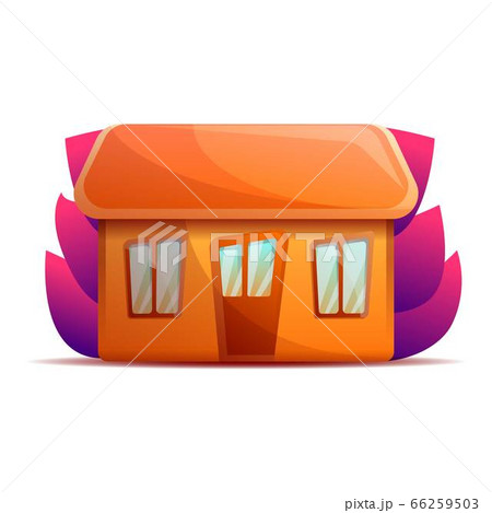 New mortgage house icon, cartoon style New mortgage house icon, cartoon style 66259503