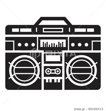 Modern Boombox Icon Simple Styleのイラスト素材