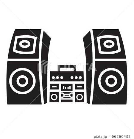 Boombox Icon Simple Styleのイラスト素材