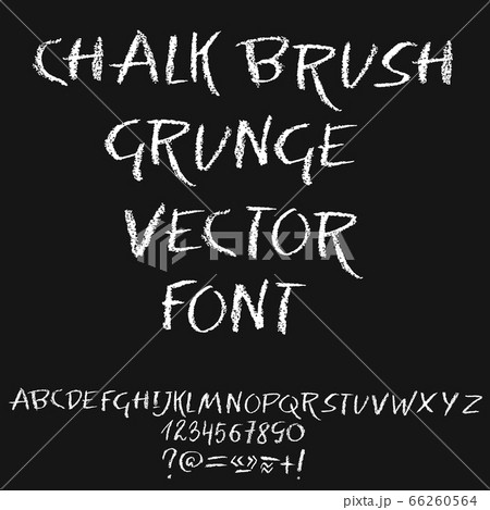 Handwritten vector chalked alphabet. Imitation texture of chalk. Modern hand drawn font. Vector illustration. Handwritten vector chalked alphabet. Imitation texture of chalk. Modern hand drawn font. Vector illustration. 66260564