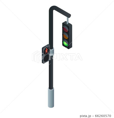 Urban traffic lights icon, isometric style 66260570