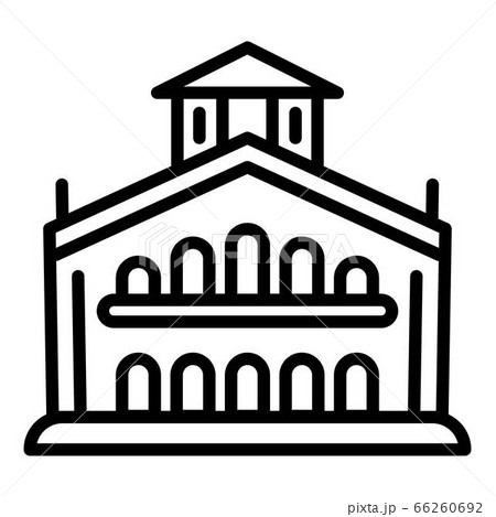 Duomo de milano icon, outline style 66260692