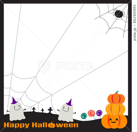ハロウィンおばけ・ハロウィン・かぼちゃ・クモの巣・パンプキン 66260995