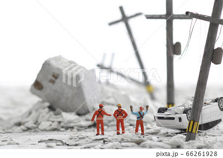 災害風景のジオラマ 66261928