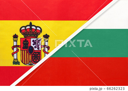 Spain and Bulgaria, symbol of two national flags 66262323