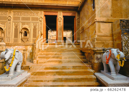 Laxminath Temple inside Jaisalmer Fort. Jaisalmer, Rajasthan, India 66262478