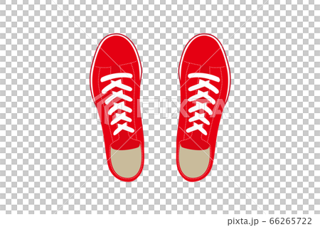 カジュアルな赤のスニーカーのイラスト カジュアルな赤のスニーカーのイラスト 66265722