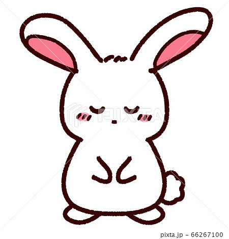 Cute Rabbit Bowing Stock Illustration