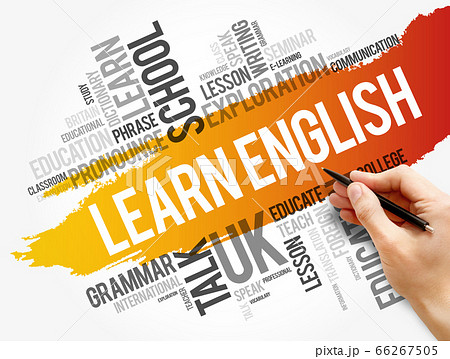 Learn English word cloud collage 66267505