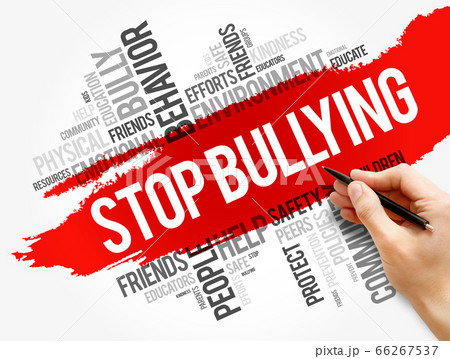 Stop Bullying word cloud collage, social concept Stop Bullying word cloud collage, social concept 66267537