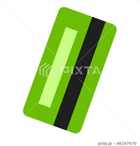 Green bank card icon, flat style Green bank card icon, flat style 66267670
