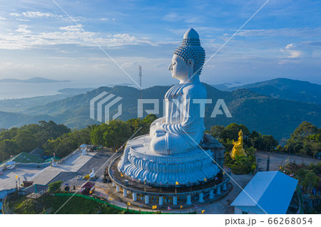 aerial view Phuket big Buddha in blue sky aerial view Phuket big Buddha in blue sky 66268054