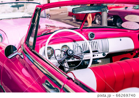 Vintage classic american car in Havana, Cuba. 66269740