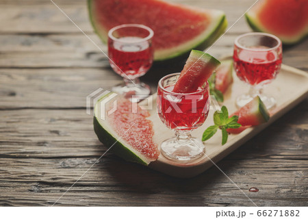 Sweet alcohol liquor with watermelon 66271882