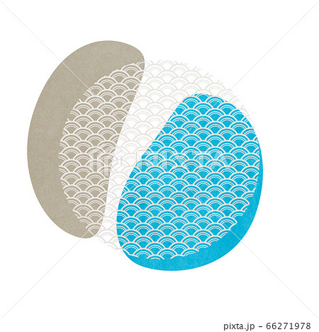 正円に和の伝統柄。ダイナミックな色。流動性のある液体のようなフォームとライン。 66271978