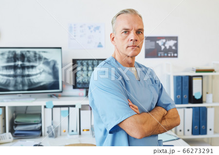 Mature Doctor in Hospital 66273291