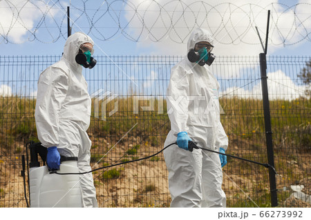 Disinfection Workers in Military 66273992