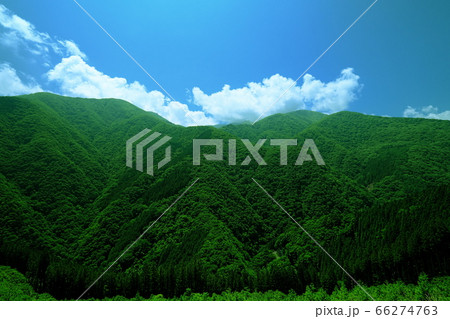 奥秩父の栃本地区から見る夏山 奥秩父の栃本地区から見る夏山 66274763