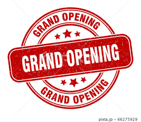 grand opening stamp. grand opening label. round 66275929