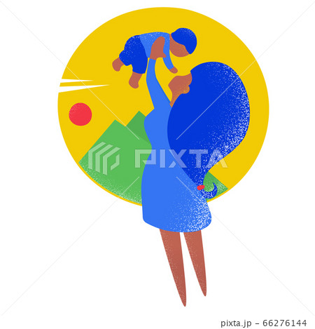 A mother holds her baby son picks up. Happy Mother Day concept 66276144