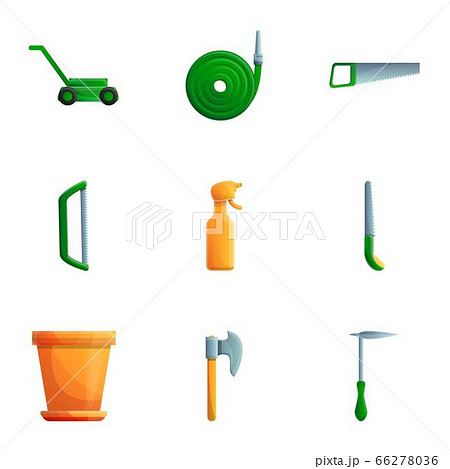 House gardening tools icon set, cartoon style 66278036