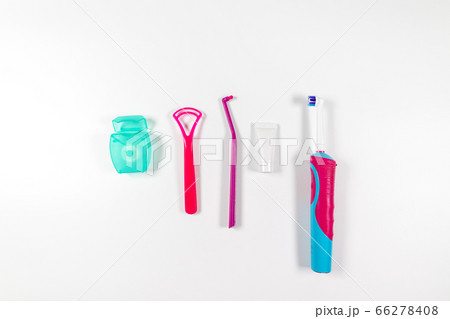 Ultrasonic pink toothbrush and dental hygiene 66278408
