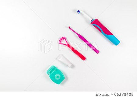 Ultrasonic pink toothbrush and dental hygiene 66278409