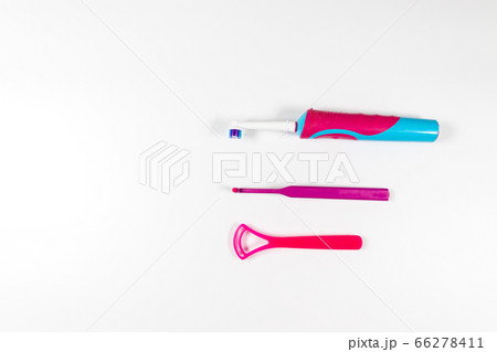 Ultrasonic pink toothbrush and dental hygiene 66278411