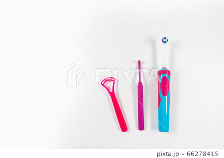 Ultrasonic pink toothbrush and dental hygiene 66278415