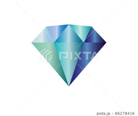 Diamond icon. Flat illustration of diamond - 66278416