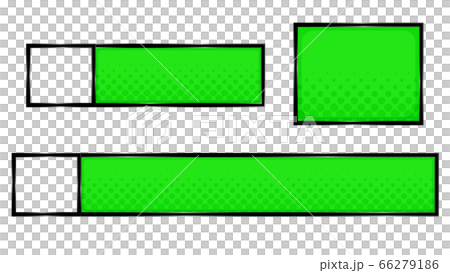 ストリートポップなテロップベース 黄緑 アイコン枠付きのイラスト素材