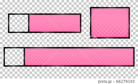 ストリートポップなテロップベース ピンク アイコン枠付きのイラスト素材